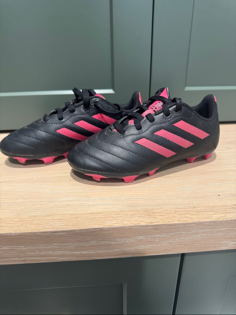 adidas Black Soccer Cleats with Pink Accents